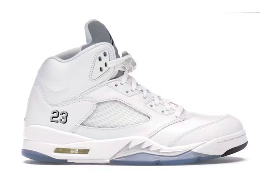 JORDAN 5 WHITE METALLIC